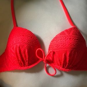 hot pink push up bikini top